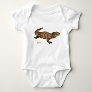 Body Para Bebé Ilustracion personalizado de lagarto de Armadillo