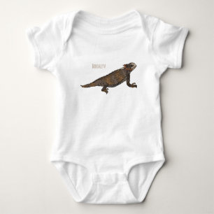 Body Para Bebé Ilustracion personalizado de lagarto de cuerno de 