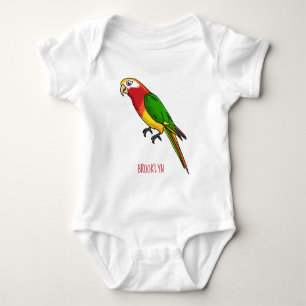 Body Para Bebé Ilustracion personalizado de loro feliz