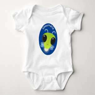 Body Para Bebé Ilustracion personalizado de luciérnaga con brillo