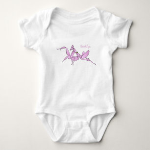 Body Para Bebé Ilustracion personalizado de mantis orquídea