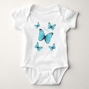 Body Para Bebé Ilustracion personalizado de mariposas morfo