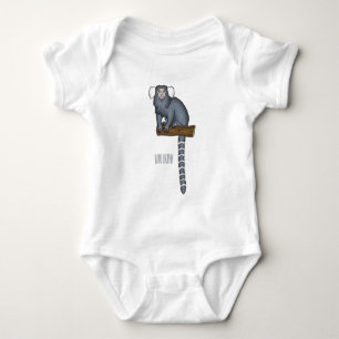 Body Para Bebé Ilustracion personalizado de marmoset común