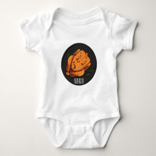 Body Para Bebé Ilustracion personalizado de pollo asado