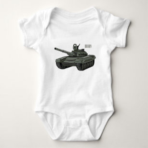 Body Para Bebé Ilustracion personalizado de tanques