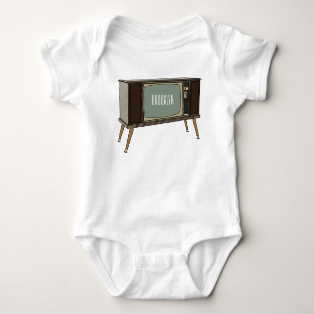 Body Para Bebé Ilustracion personalizado de televisión (Anverso)