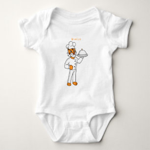 Body Para Bebé Ilustracion personalizado de tigre gracioso