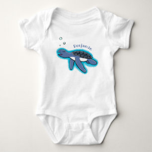 Body Para Bebé Ilustracion personalizado de tortuga marina de beb