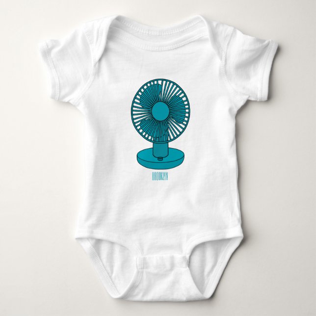Body Para Bebé Ilustracion personalizado de ventilador (Anverso)