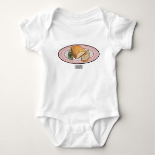 Body Para Bebé Ilustracion personalizado del vientre de cerdo asa