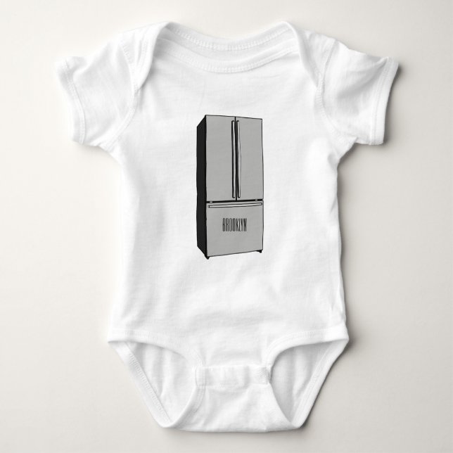 Body Para Bebé Ilustracion personalizado frigorífico de puerta fr (Anverso)