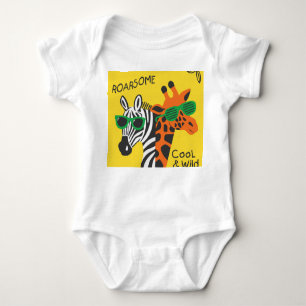 Body Para Bebé Ilustracion Personalizado Guay Zebra Giraffe