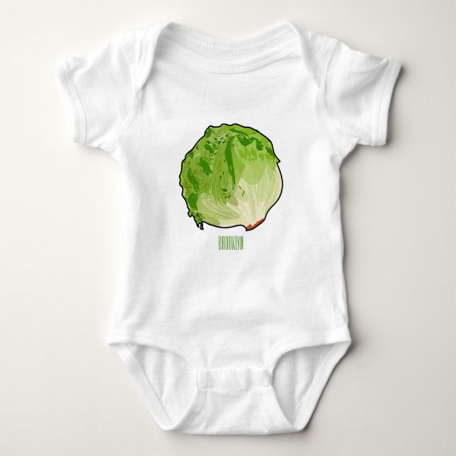 Body Para Bebé Ilustracion personalizado Lettuce (Anverso)