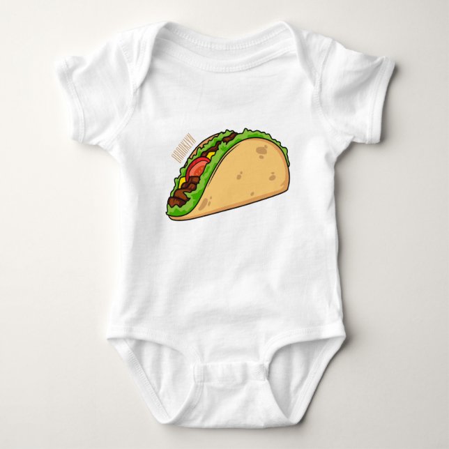 Body Para Bebé Ilustracion personalizado Taco (Anverso)