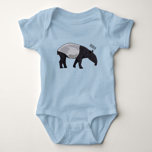 Body Para Bebé Ilustracion personalizado Tapir (Anverso)