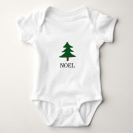 Body Para Bebé Ilustracion simple del árbol de Navidad NOEL