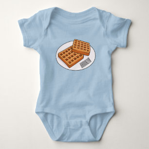 Body Para Bebé Ilustracion Waffle personalizado