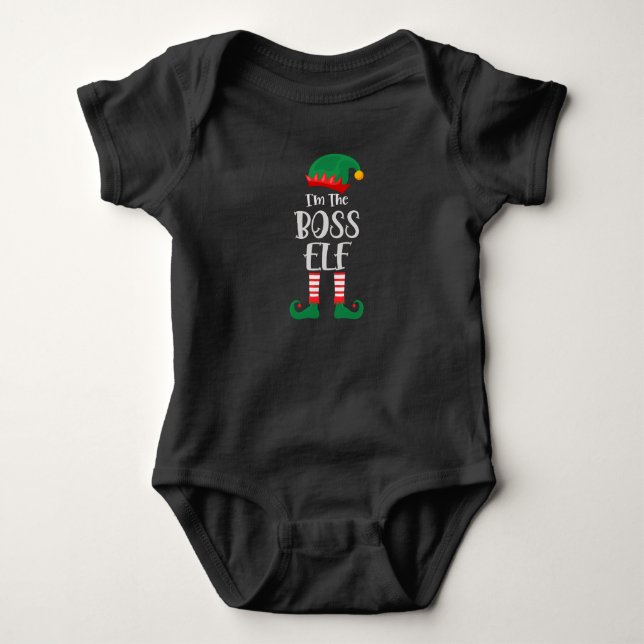 Body Para Bebé Im The Boss Elf Matching Christmas (Anverso)