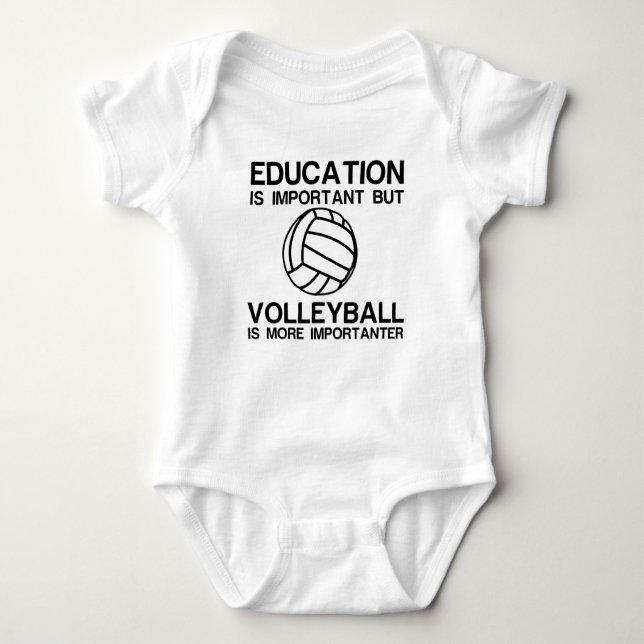 BODY PARA BEBÉ IMPORTANTE DE VOLEIBOL PARA LA EDUCACIÓN (Anverso)