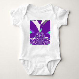 Body Para Bebé Impresión de arte azul cian kaleidoscope