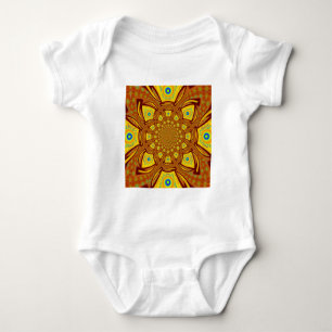 Body Para Bebé Impresión de arte en Kaleidoscope dorado