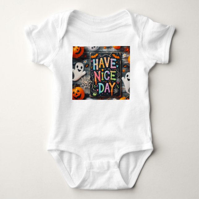Body Para Bebé Impresión de Halloween (Anverso)
