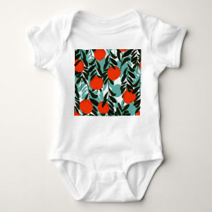 Body Para Bebé Impresión de jardín de frutas sin Naranja