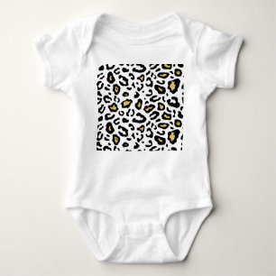 Body Para Bebé Impresión de leopardo dorado, patrón sin fisuras.