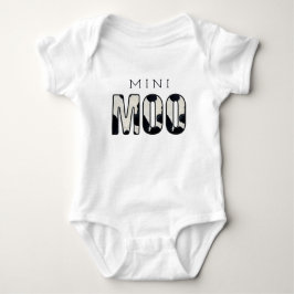 Body Para Bebé Impresión de vaca blanca y negra Adorable en MOO
