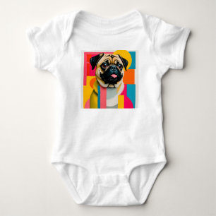 Body Para Bebé Imprimir con pug.