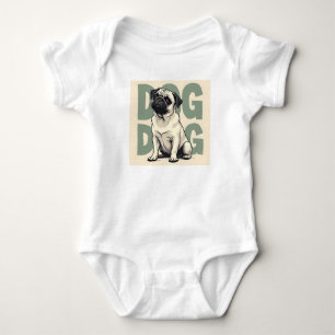 Body Para Bebé Imprimir con pug.