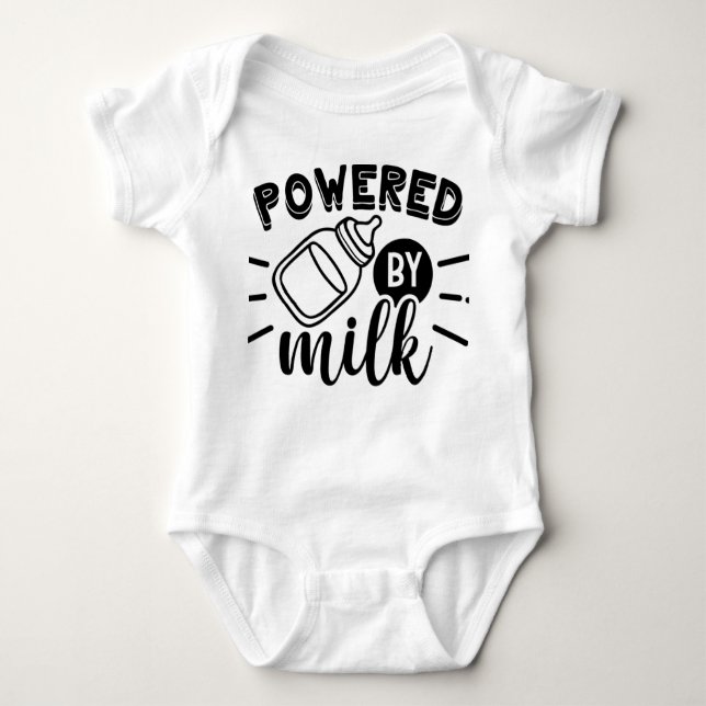 Body Para Bebé Impulsado por Leche Bebé Bodysuit - Funny Baby Sho (Anverso)