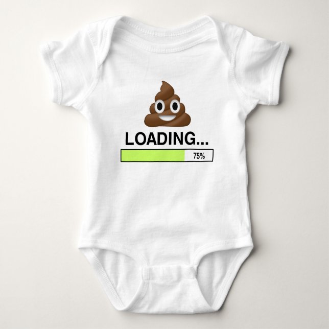 Body Para Bebé Impulso que carga la camiseta de la emoji del | (Anverso)