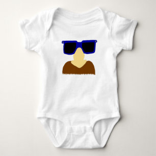Body Para Bebé Incognito Mustache & Glasses Infantil Creeper