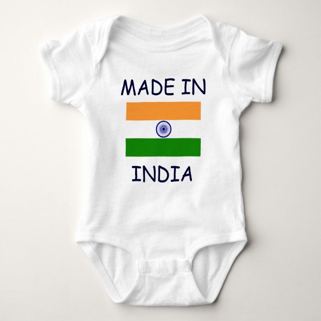 Body Para Bebé INDIA: HECHO EN Camiseta de bebé INDIA (Anverso)