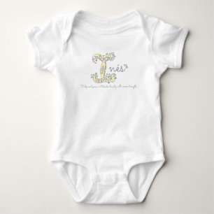 Body Para Bebé Ines chicas que digo que significa camiseta monogr