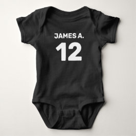 Body Para Bebé Infante de color negro personalizable (diseño fron