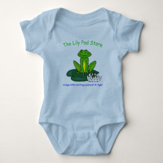 Body Para Bebé Infant's Frog on a Lily Pad Blue Bodysuit
