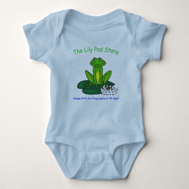 Body Para Bebé Infant's Frog on a Lily Pad Blue Bodysuit (Anverso)