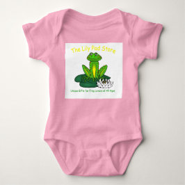 Body Para Bebé Infant's Frog on a Lily Pad Pink Bodysuit
