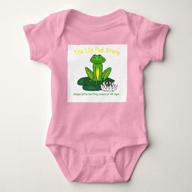 Body Para Bebé Infant's Frog on a Lily Pad Pink Bodysuit (Anverso)