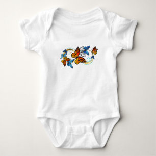 Body Para Bebé Infinidad de mariposas monarca