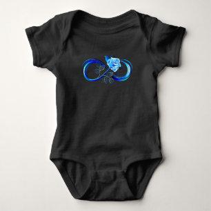 Body Para Bebé Infinito brillante con rosa azul