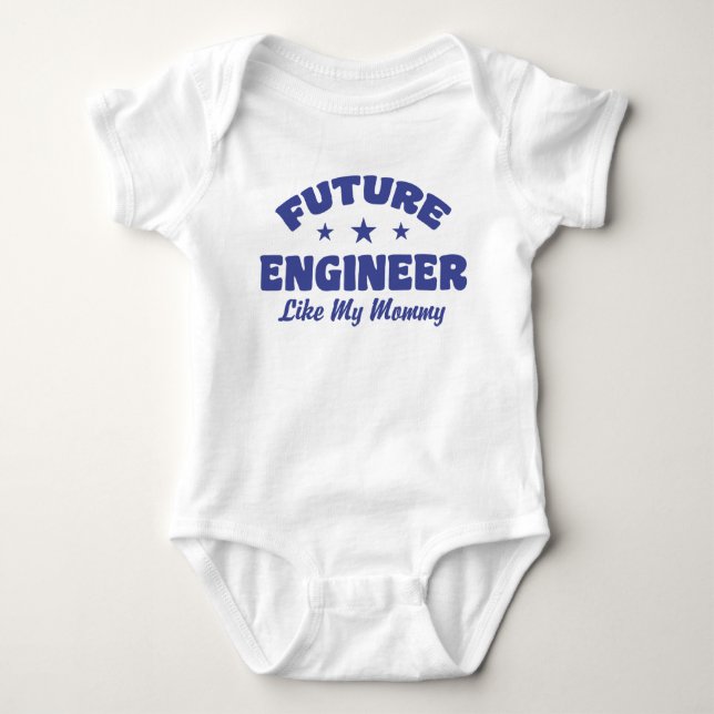 Body Para Bebé Ingeniero del futuro como mi mamá (Anverso)