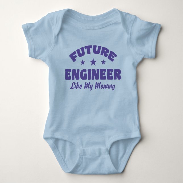 Body Para Bebé Ingeniero Futuro Como Mi Mamá Bebé Camiseta (Anverso)