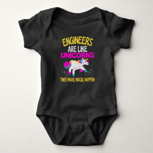 Body Para Bebé Ingeniero Unicornio , Ingeniería Magnífica Unicorn