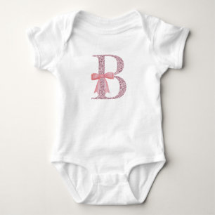 Body Para Bebé Inicial personalizado para bebé "B"