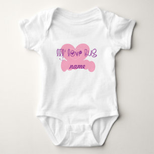 Body Para Bebé Insecto del amor de Lil: personalizar w/name