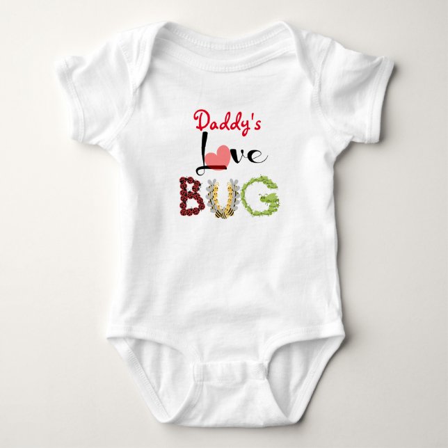 Body Para Bebé ¡Insecto del amor del papá, lindo y personalizado! (Anverso)