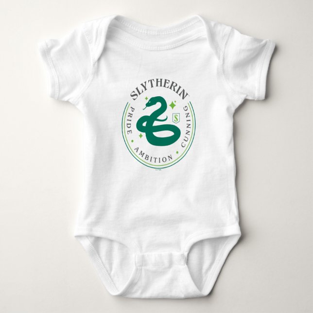 Body Para Bebé Insignia de Orgullo de la Casa SLYTHERIN™ Serpient (Anverso)